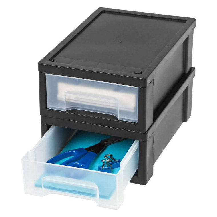 Small Stacking Storage Drawer - Black